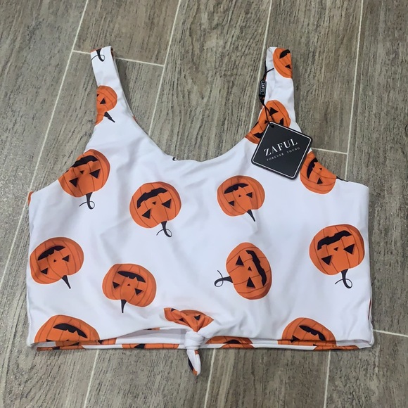 NWT Jack’O’Lantern Knot Tankini Top - Picture 2 of 4